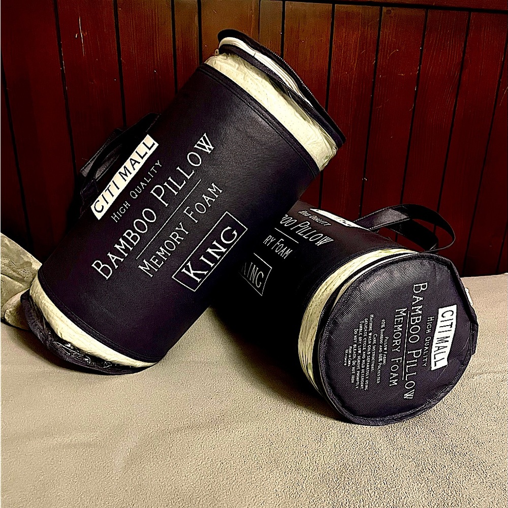 King Size Bamboo Pillow Memory Foam 2 sets